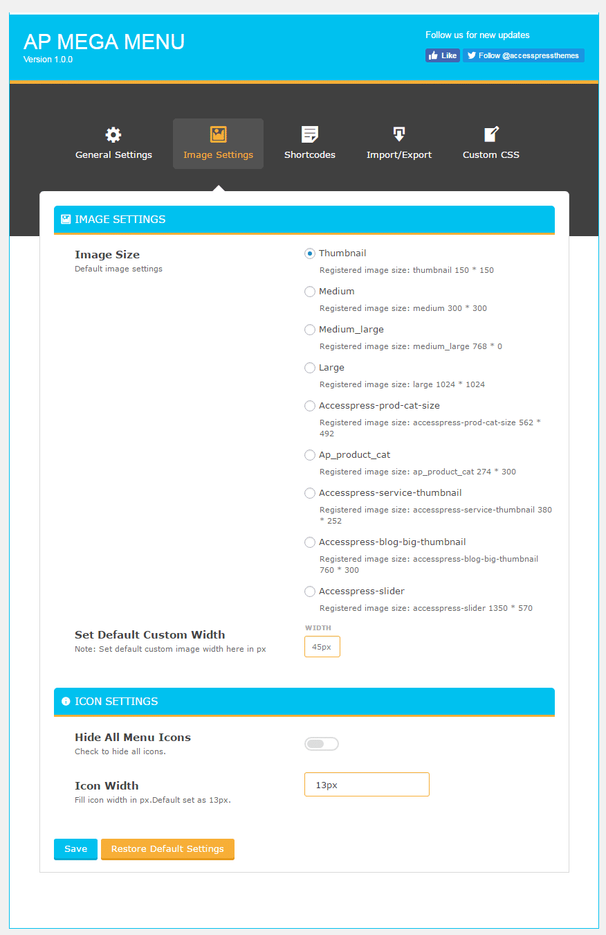 How to add Mega Menu on WordPress Website Using AP Mega Menu plugin? (Step by Step Guide) image settings - How to add Mega Menu on WordPress Website Using AP Mega Menu plugin? (Step by Step Guide)