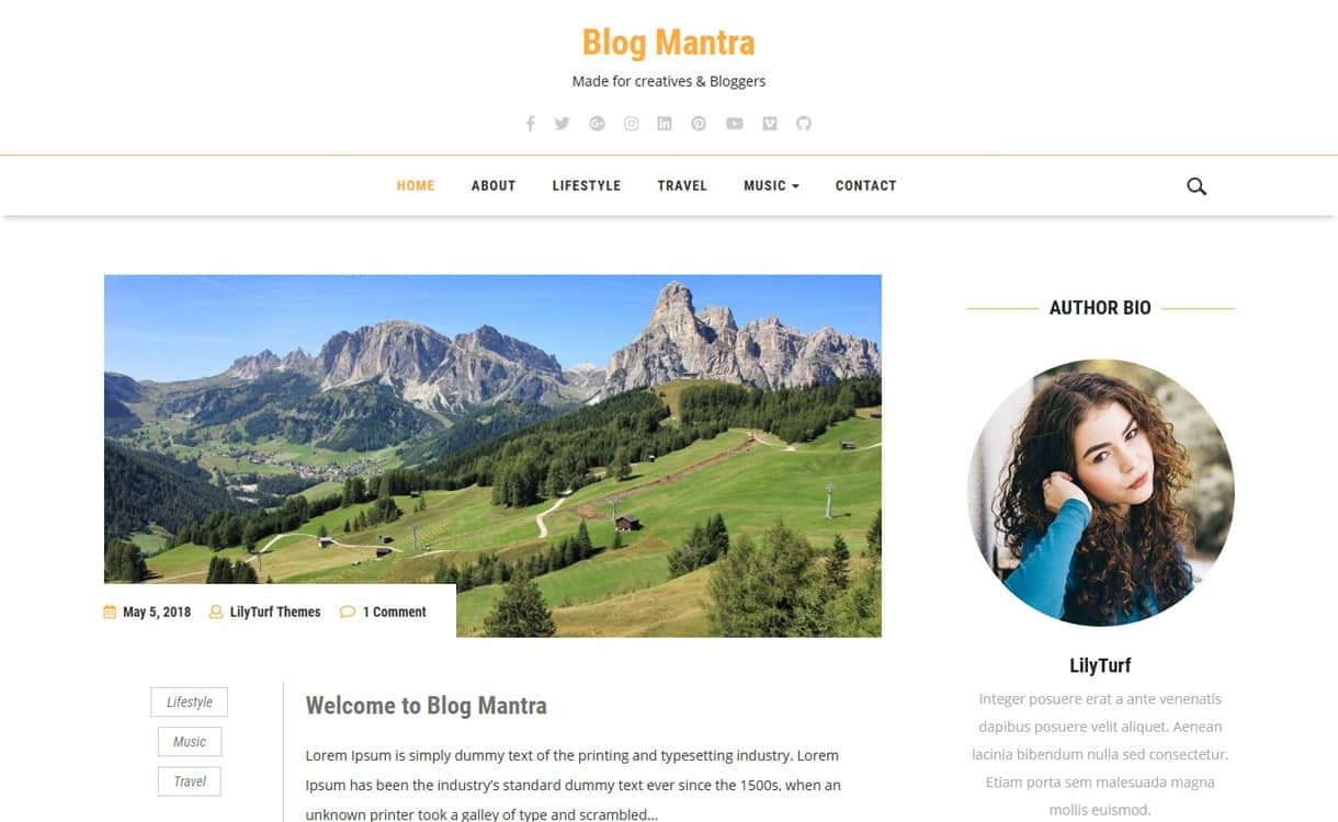 21+ Best Free WordPress Themes May 2018 blog mantra - 21+ Best Free WordPress Themes May 2018
