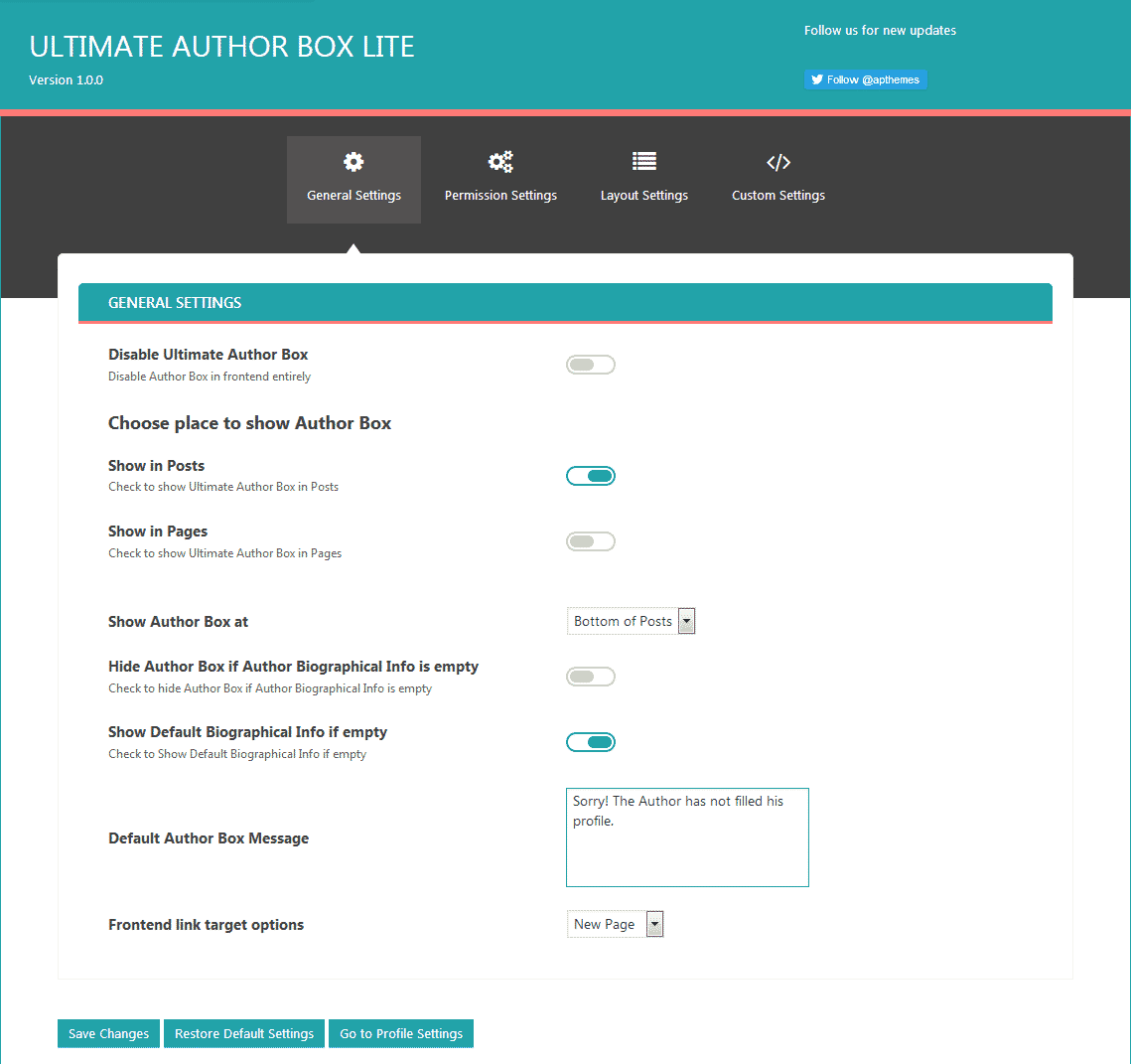 How to Add Author Bio Box on WordPress Blogs? (Step by Step Guide) ultimate author box lite general settings - How to Add Author Bio Box on WordPress Blogs? (Step by Step Guide)