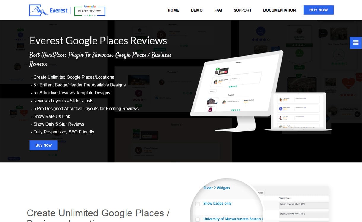 5+ Best WordPress Google Places/Business Review Plugins everest google places reviews best wordpress plugin to showcase google places business reviews - 5+ Best WordPress Google Places/Business Review Plugins