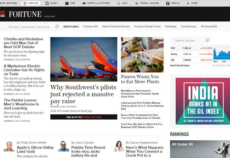 47 Famous Websites Using WordPress As Their CMS Fortune - 47 Famous Websites Using WordPress As Their CMS