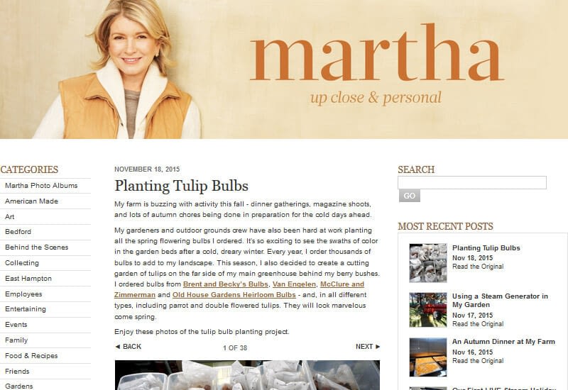 47 Famous Websites Using WordPress As Their CMS Martha Stewart - 47 Famous Websites Using WordPress As Their CMS
