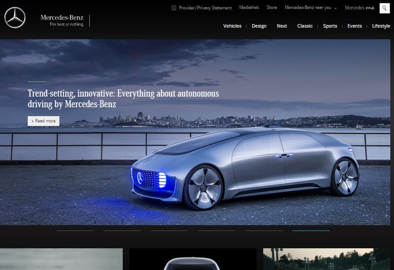 47 Famous Websites Using WordPress As Their CMS Mercedes Benz - 47 Famous Websites Using WordPress As Their CMS