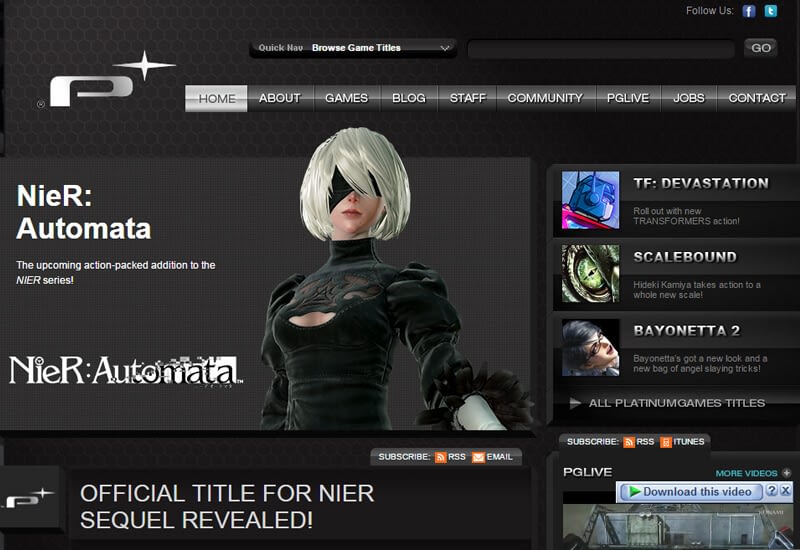 47 Famous Websites Using WordPress As Their CMS Platinum Games - 47 Famous Websites Using WordPress As Their CMS