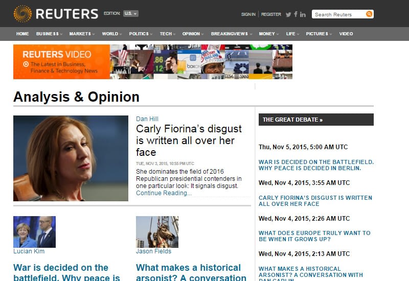 47 Famous Websites Using WordPress As Their CMS Reuters blogs - 47 Famous Websites Using WordPress As Their CMS