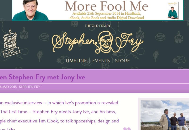 47 Famous Websites Using WordPress As Their CMS Stephen Fry - 47 Famous Websites Using WordPress As Their CMS