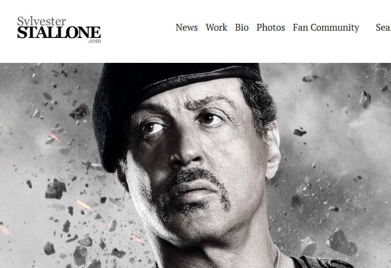 47 Famous Websites Using WordPress As Their CMS Sylvelster Stallone - 47 Famous Websites Using WordPress As Their CMS