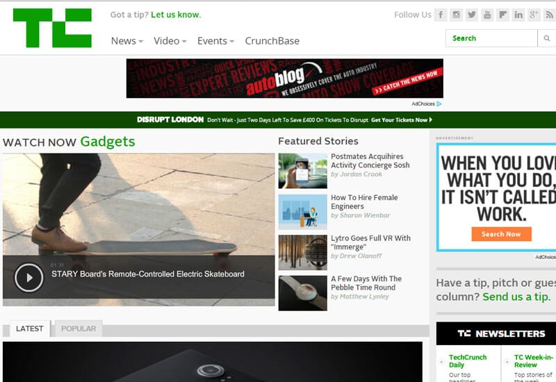 47 Famous Websites Using WordPress As Their CMS TechCrunch - 47 Famous Websites Using WordPress As Their CMS