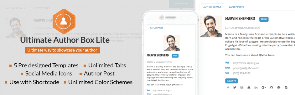 5+ Best Free WordPress Author Box Plugins ultimate author box lite - 5+ Best Free WordPress Author Box Plugins