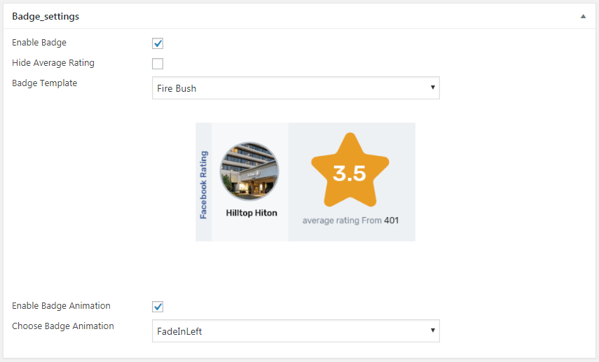 How to Display Facebook Page Reviews on your WordPress Website? (Step by Step Guide) badge settings - How to Display Facebook Page Reviews on your WordPress Website? (Step by Step Guide)