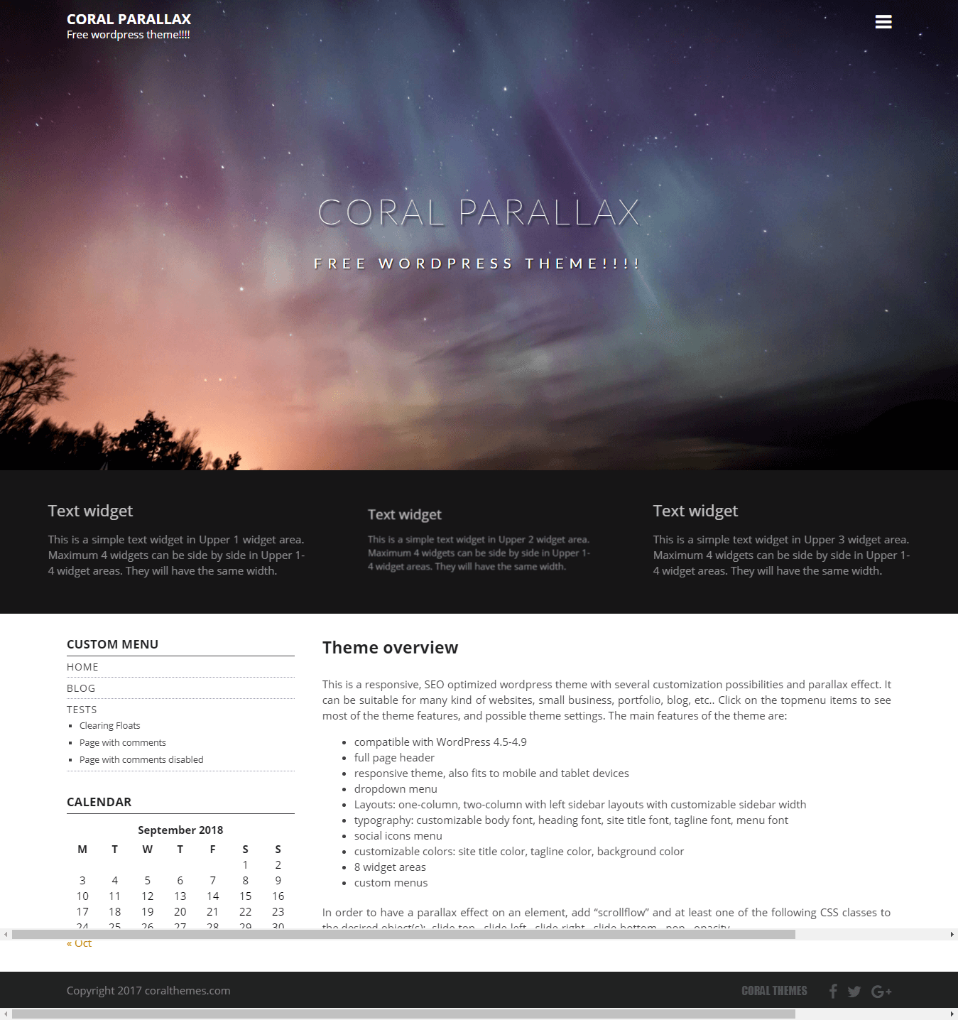 10+ Best Free Parallax WordPress Themes and Templates coral parallax best free parallax wordpress themes - 10+ Best Free Parallax WordPress Themes and Templates