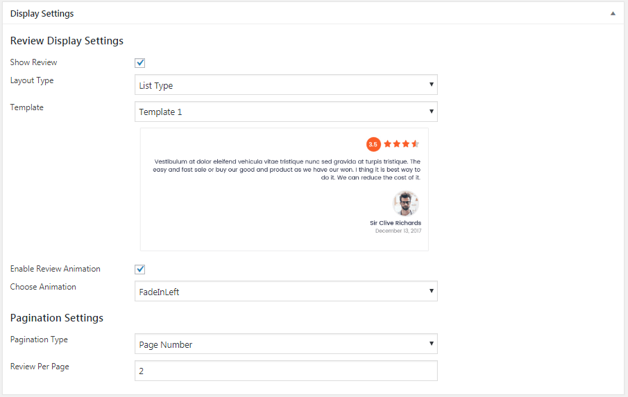 How to Display Facebook Page Reviews on your WordPress Website? (Step by Step Guide) display settings - How to Display Facebook Page Reviews on your WordPress Website? (Step by Step Guide)