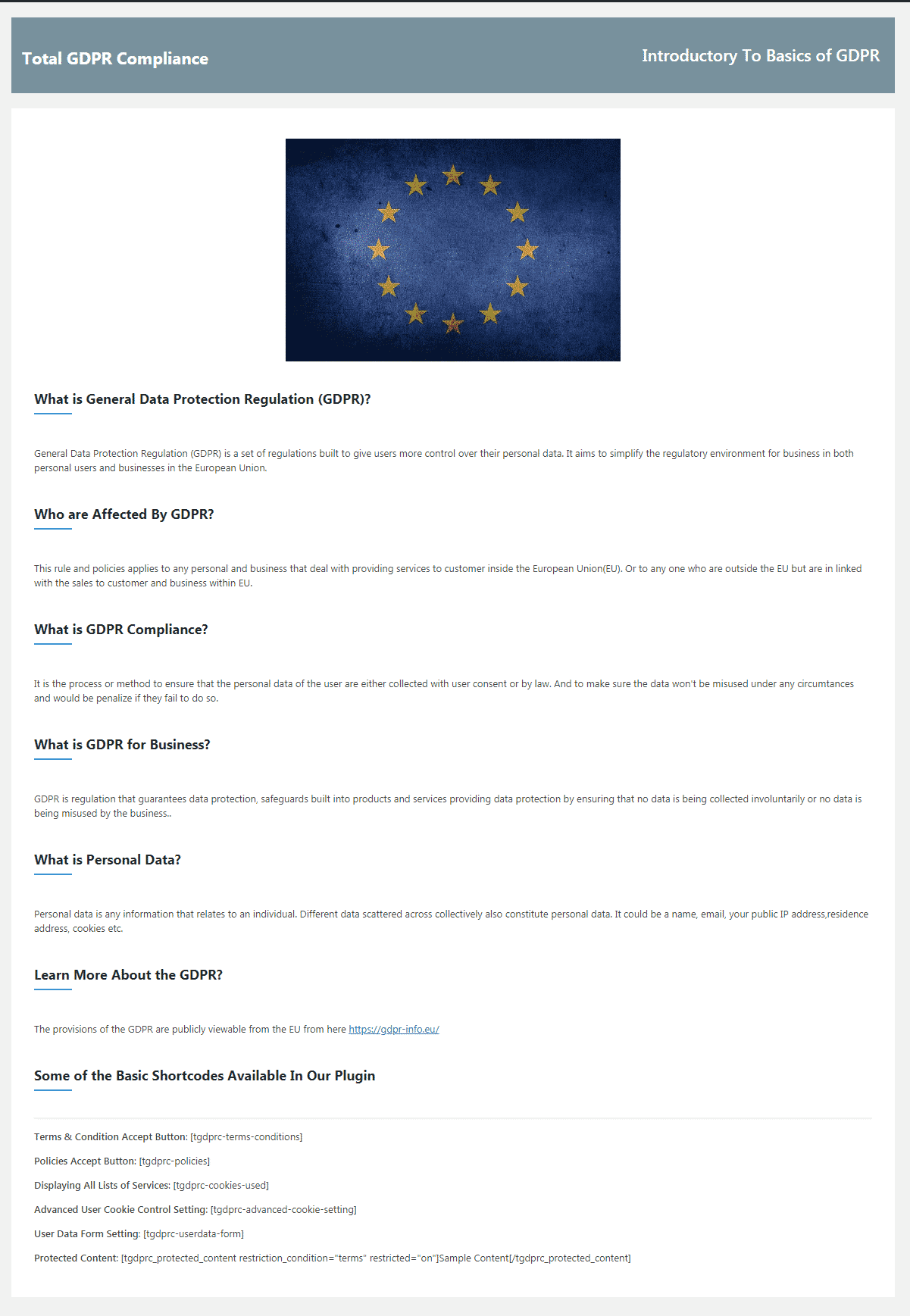 How to make your WordPress Website EU GDPR Compliance? (Step by Step Guide) total gdpr compliance about - How to make your WordPress Website EU GDPR Compliance? (Step by Step Guide)