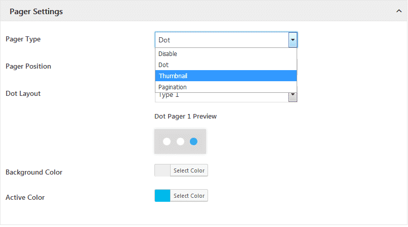 How to add beautiful image slider in your WordPress website with WP1 Slider Pro? (Step by Step Guide) pager settings - How to add beautiful image slider in your WordPress website with WP1 Slider Pro? (Step by Step Guide)