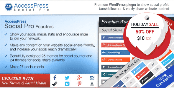 5+ Best WordPress Social Media Share/Counter Plugins (Premium Collection) accesspress social pro - 5+ Best WordPress Social Media Share/Counter Plugins (Premium Collection)