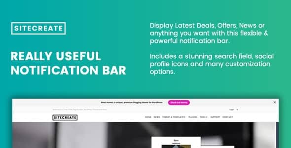 5+ Best WordPress Notification Bar Plugins (Premium Collection) sitecreate - 5+ Best WordPress Notification Bar Plugins (Premium Collection)