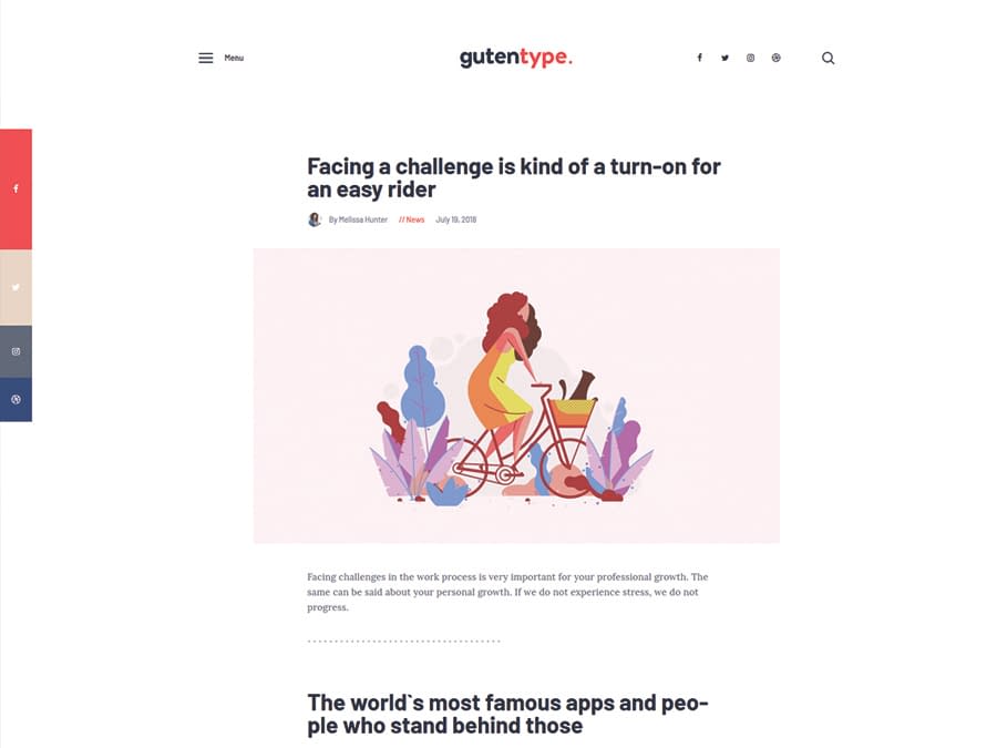 Switching to the Leading WP Editor with 20 Gutenberg Compatible WordPress Themes Gutentype A Trendy Gutenberg WordPress Theme for Modern Blog