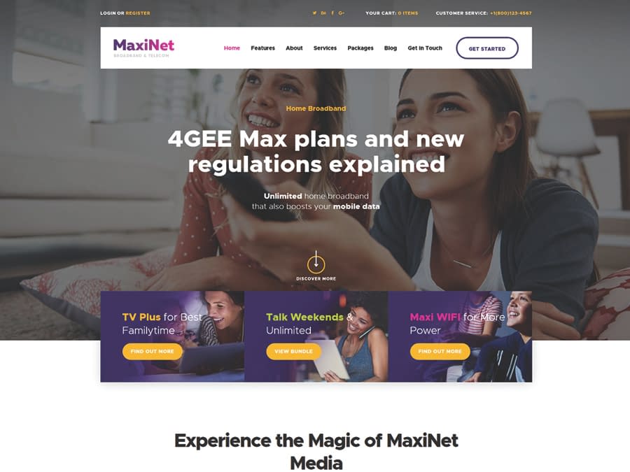 Switching to the Leading WP Editor with 20 Gutenberg Compatible WordPress Themes MaxiNet Broadband & Telecom WordPress Theme