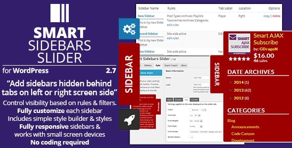 How to enhance your WordPress website Navigation with Mega Menu, Fly Menu, Circular Menu, Custom menu icons and more! Smart Sidebars Slider
