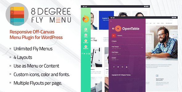 How to enhance your WordPress website Navigation with Mega Menu, Fly Menu, Circular Menu, Custom menu icons and more! 8Degree Fly Menu