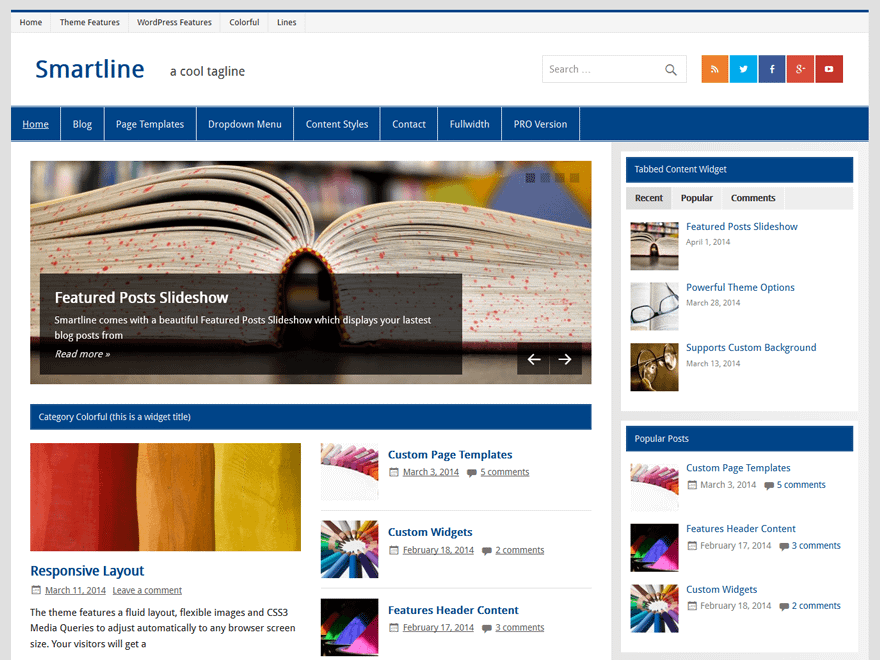 25+ Best Free Responsive Magazine WordPress Themes 2020 smartline lite