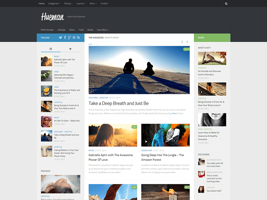 25+ Best Free Responsive Magazine WordPress Themes 2020 hueman