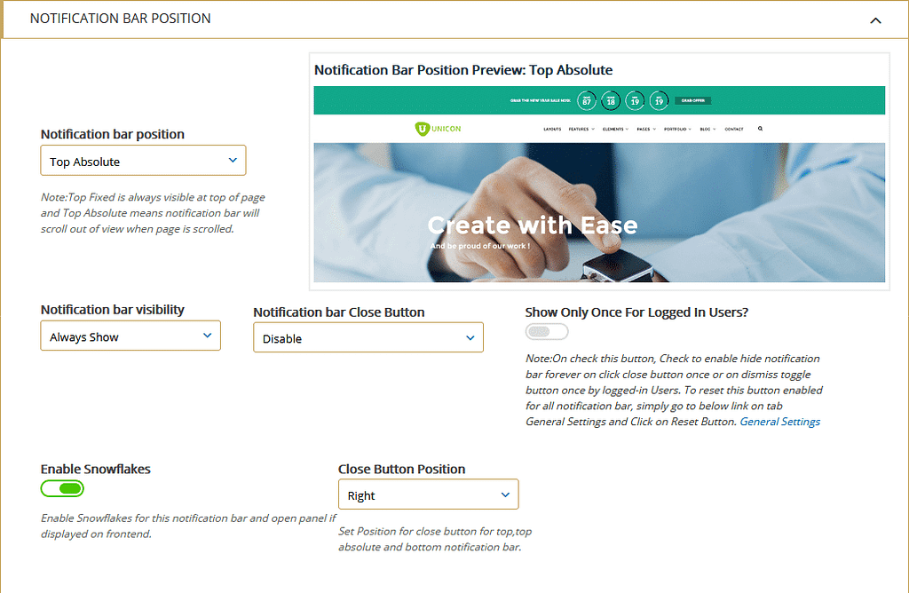 How to add notification bar on your WordPress website? (Step by Step Guide) Apex Notification Bar: Notification Bar Position