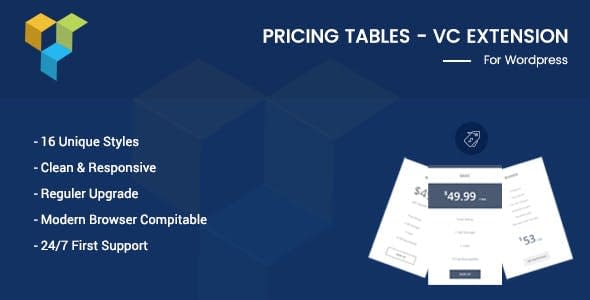 5+ Best Pricing Tables Addons for Visual Composer VC Addon