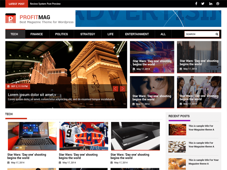 25+ Best Free Responsive Magazine WordPress Themes 2020 ProfitMag