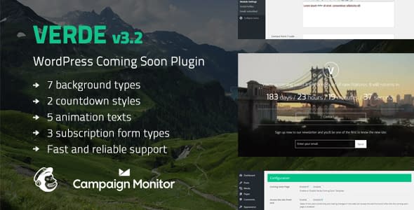5+ Best Coming Soon & Maintenance Mode Plugins for WordPress Best Coming Soon & Maintenance Mode Plugin for WordPress: Verde