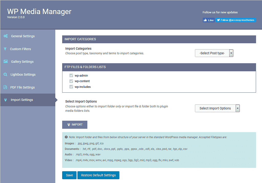 How to manage your WordPress media using WP Media Manager? (Step by Step Guide) WP Media Manager: Import Settings