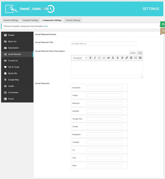 How to create an attractive Coming Soon or Under Construction page for your WordPress website? (Step by Step Guide) Everest Coming Soon: Social Network
