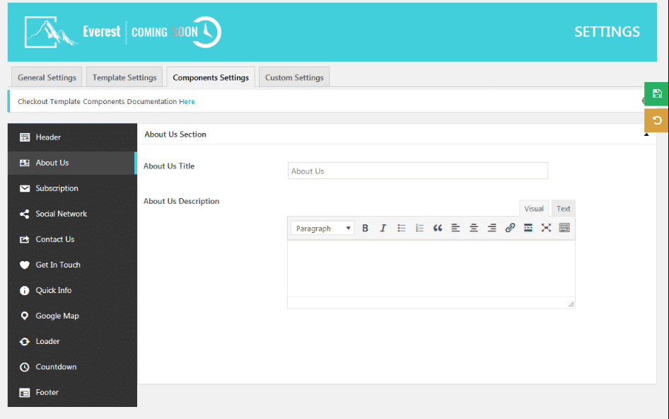 How to create an attractive Coming Soon or Under Construction page for your WordPress website? (Step by Step Guide) Everest Coming Soon: About Us