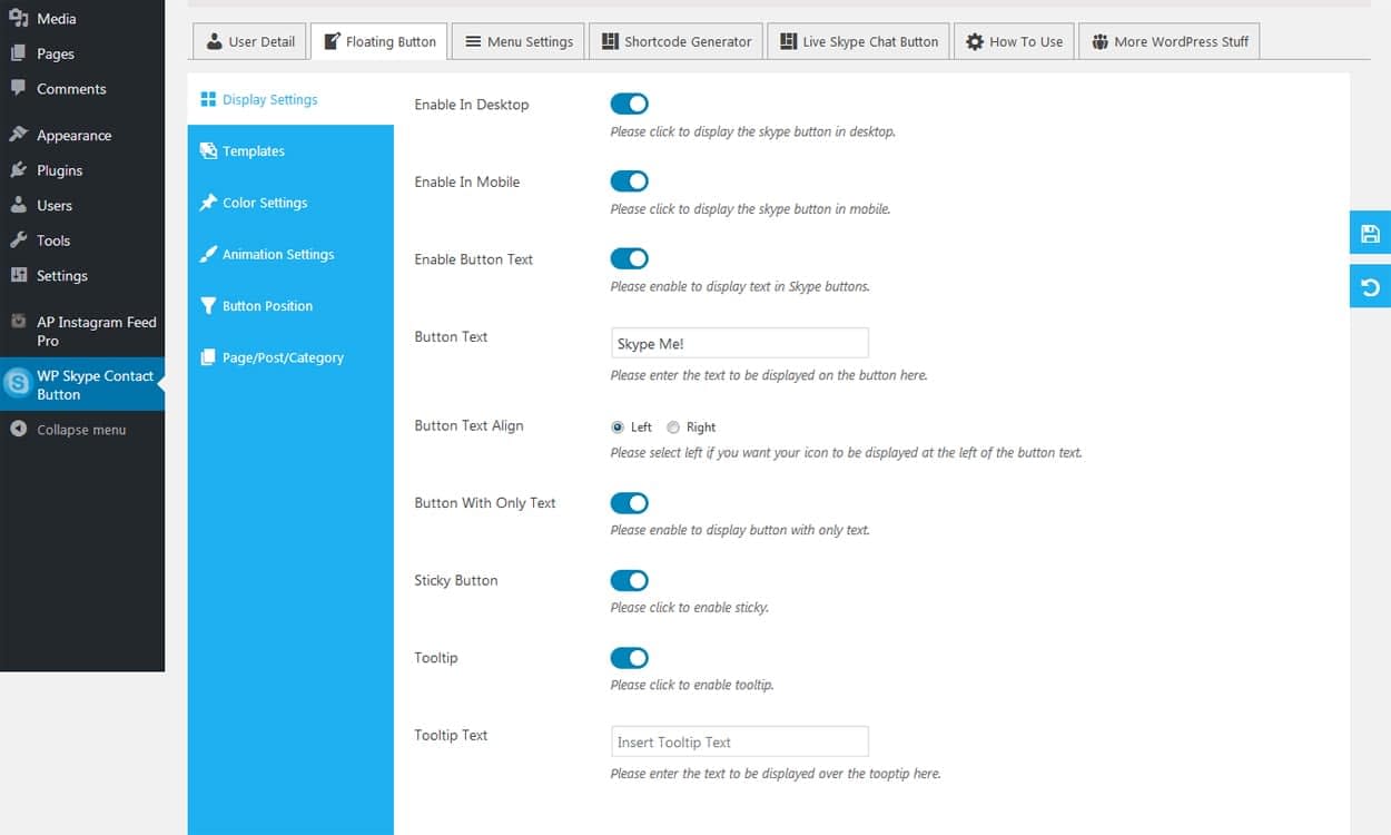 How to add Skype Contact Button in your WordPress website? (Step by Step Guide) WP Skype Contact Button: Floating Tab