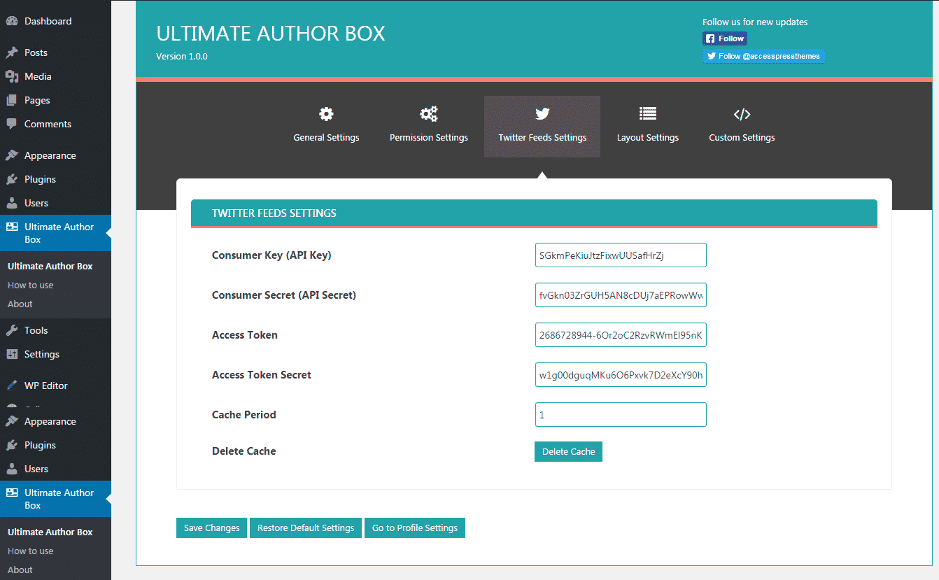 How to add an Author Bio Information Box in your WordPress Blog Post? (Step by Step Guide) Ultimate Author Box: Twitter Feed