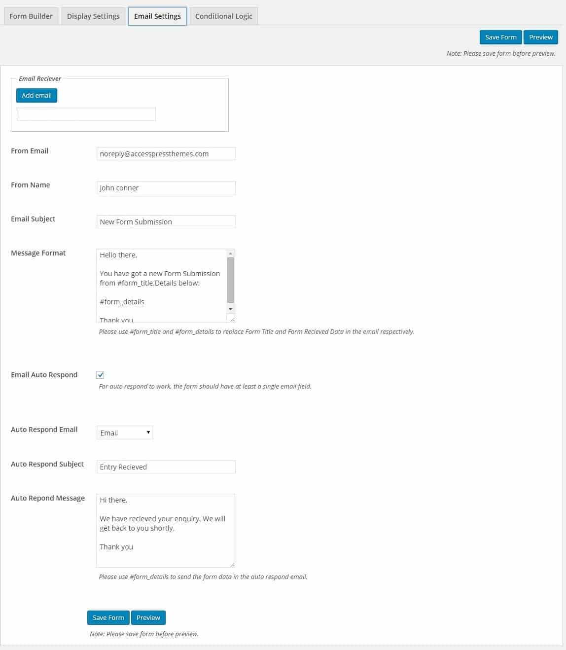 How to create WordPress form using Ultimate Form Builder plugin? (Step by Step Guide) Ultimate Form Builder Pro: Email Settings