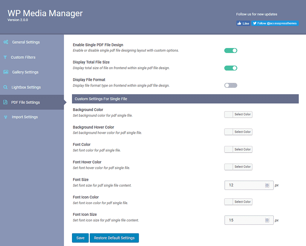 How to manage your WordPress media using WP Media Manager? (Step by Step Guide) WP Media Manager: PDF File Settings