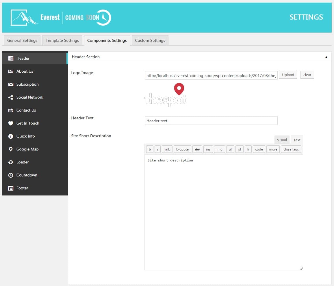 How to create an attractive Coming Soon or Under Construction page for your WordPress website? (Step by Step Guide) Everest Coming Soon: Header