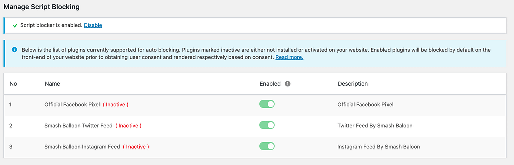 GDPR Cookie Consent WordPress Plugin Review Third-Party Script Blocking