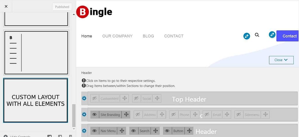 Bingle - FREE Multipurpose WordPress Theme 2021 Review Bingle - Custom Header and Footer Builder