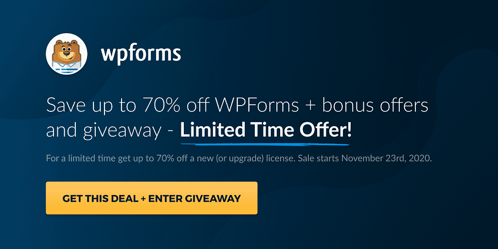 50+ Crazy Black Friday and Cyber Monday WordPress Deals 2020 WPForms - Black Friday Cyber Monday Deals 2020