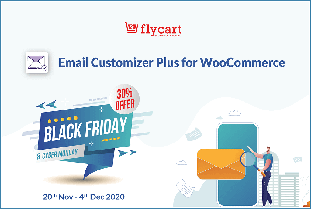 50+ Crazy Black Friday and Cyber Monday WordPress Deals 2020 Email Customizer Plus for WooCommerce - BFCM Deal 2020