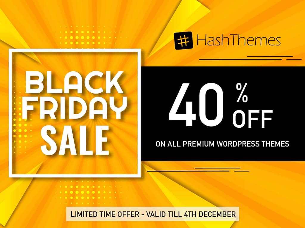 50+ Crazy Black Friday and Cyber Monday WordPress Deals 2020 HashThemes - Black Friday Cyber Monday Deals