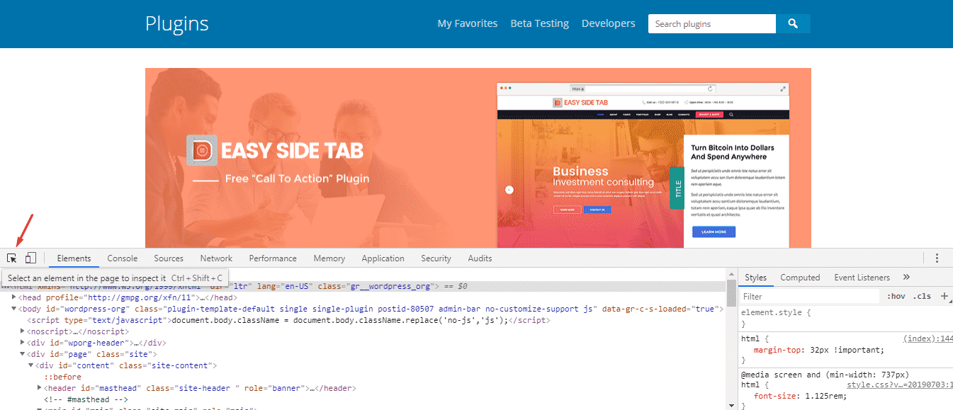 How to Get URL of the Images You Upload in WordPress? Select Element in Page to Inspect