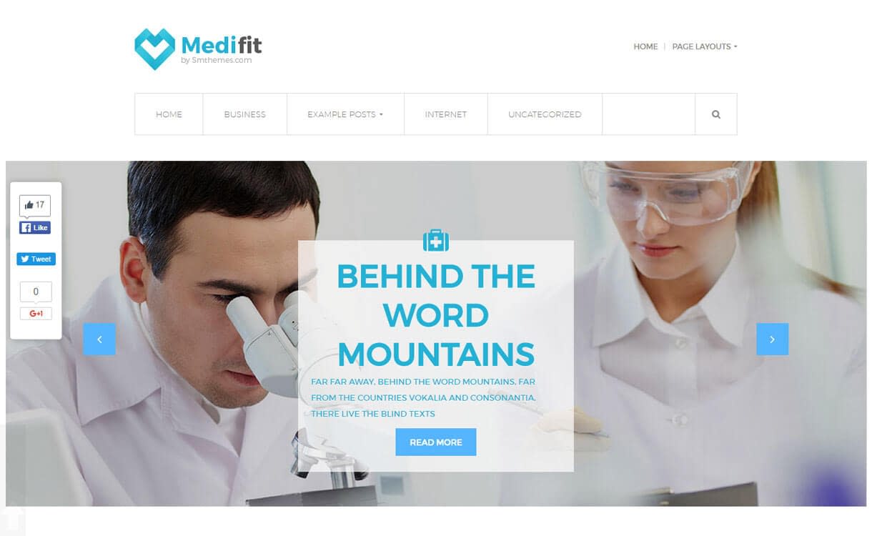 23+ Best Free WordPress Health and Medical Themes 2020 Medifit - Free Medical WordPress Theme