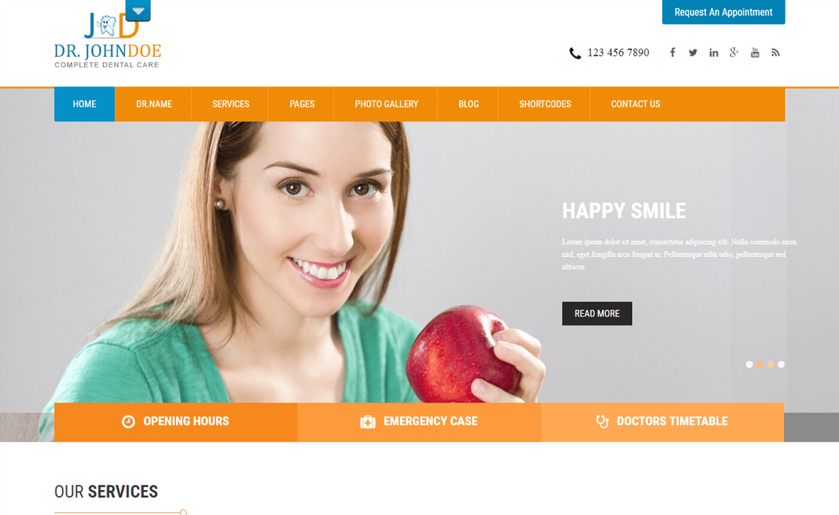 23+ Best Free WordPress Health and Medical Themes 2020 SKT Toothy-Best Free WordPress Health Medical Theme