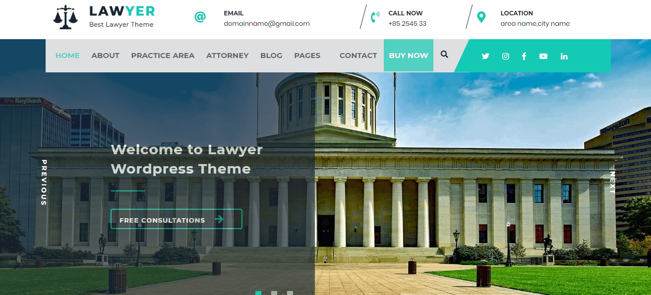 21+ Best Free WordPress Themes (July 2018 Releases: Hotel, Business, Lawyer, Blog, Magazine, Education, Photography and more...) Lawyer Lite - Free WordPress Lawyer Theme