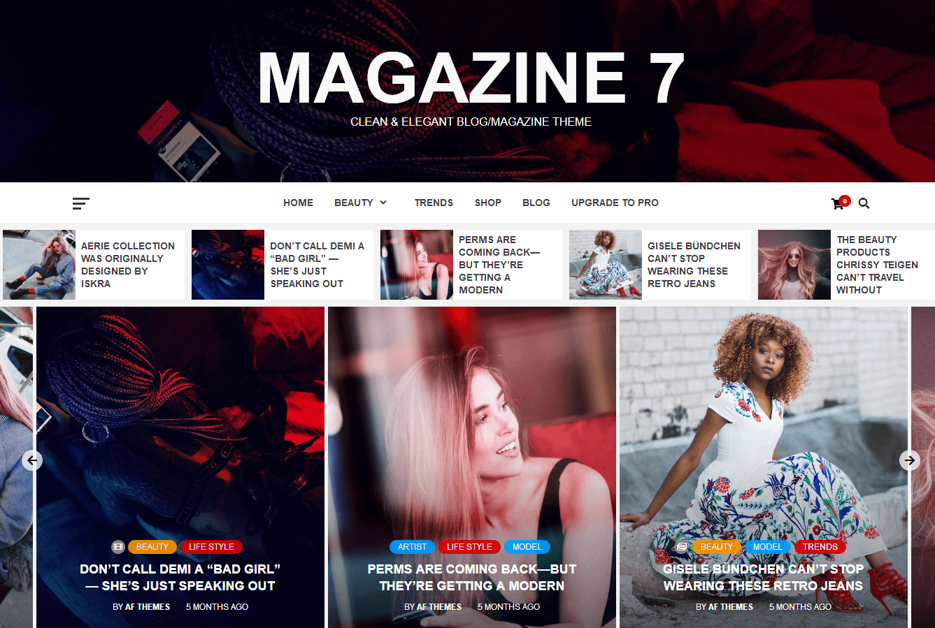 21+ Best Free WordPress Themes (July 2018 Releases: Hotel, Business, Lawyer, Blog, Magazine, Education, Photography and more...) Magazine 7 - Free WordPress Magazine Theme