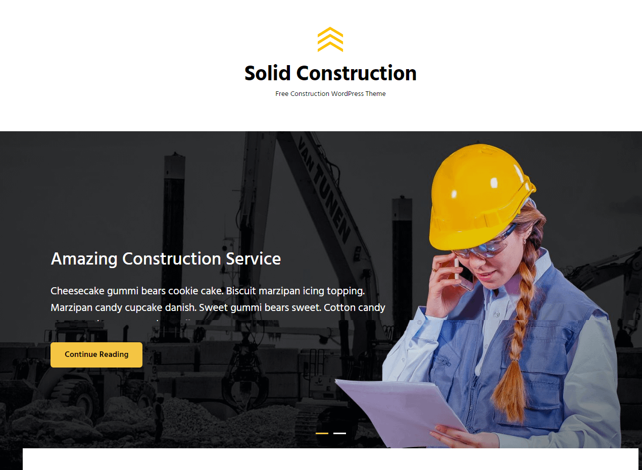 21+ Best Free WordPress Themes (July 2018 Releases: Hotel, Business, Lawyer, Blog, Magazine, Education, Photography and more...) Solid Construction - Free WordPress Construction Theme