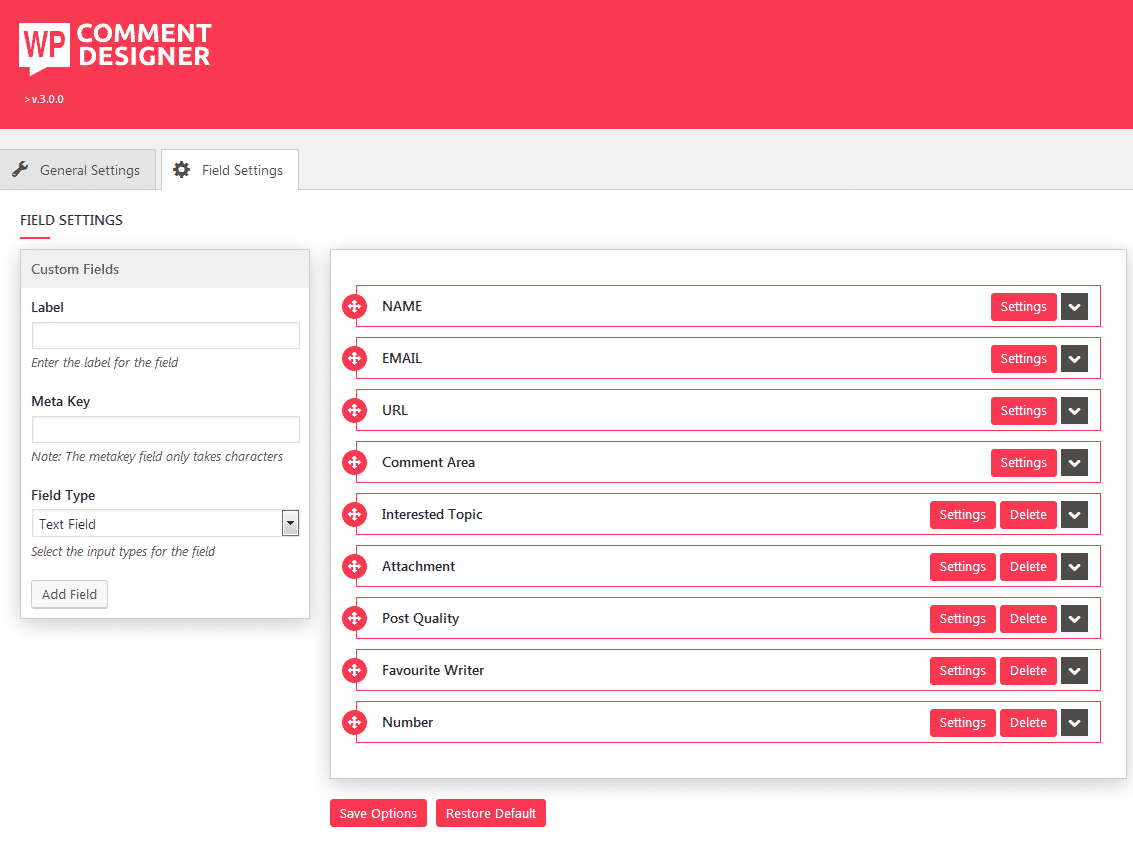 How to create an attractive comment section in WordPress? (Step by Step Guide) WP Comment Designer: Comment Form Builder Field Settings